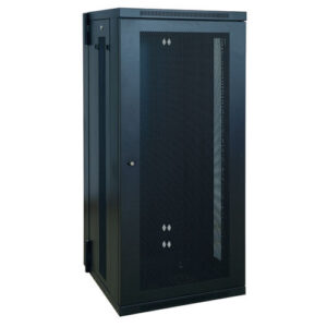 SmartRack 26U Low-Profile Switch-Depth Wall-Mount Half-Height Rack Enclosure, Hinged Back